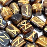 Runes Stone Set in Pouch - Tiger Eye - Image 3