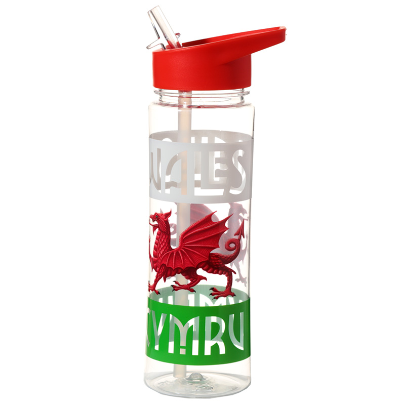 BOT105_001 Reusable Water Bottle 550ml - Welsh Dragon Wales (Cymru) Souvenir - Image 1