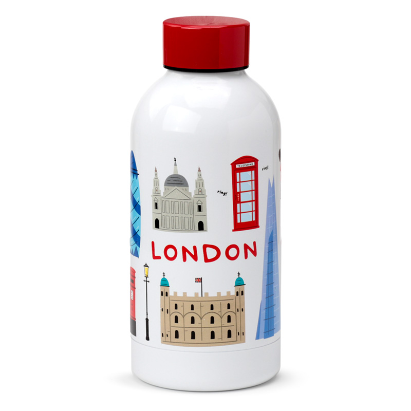 BOT219_001 Reusable Insulated Drinks Bottle 350ml - London Souvenir - Image 1