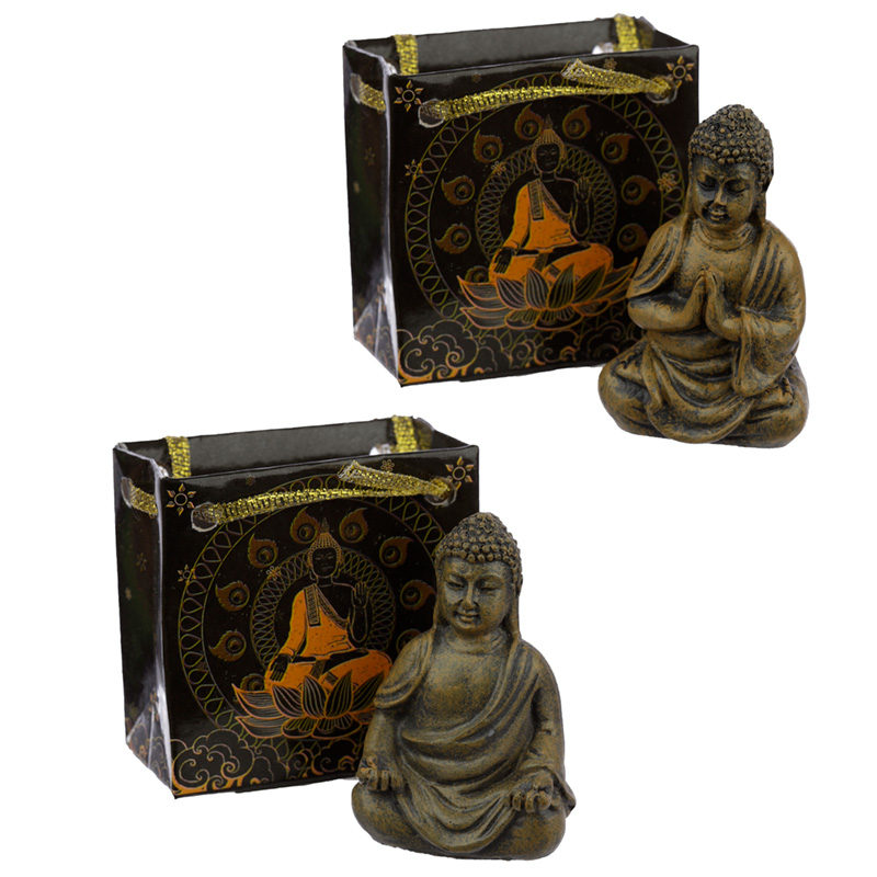 BUD350_001 Mini Thai Buddha Figurine in a Gift Bag - Image 1