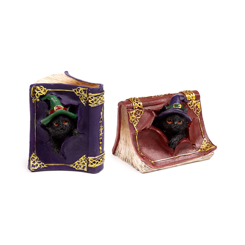 CAT201_001 Witches Cat - Mischievous Spell Book - Image 1