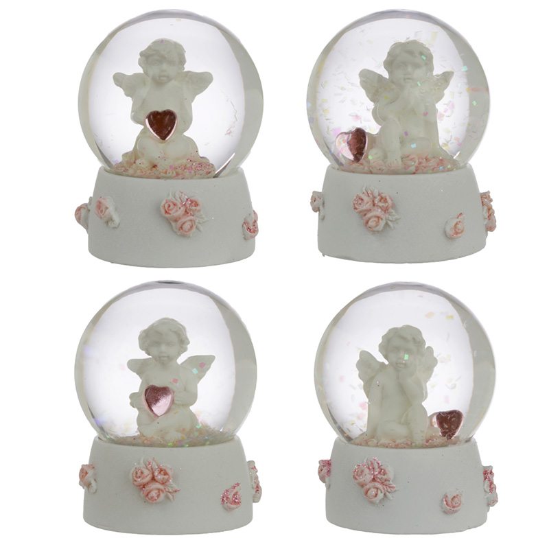 CHE136_001 Collectable Peace of Heaven Cherub - Sweet Dreams Snow Globe - Image 1