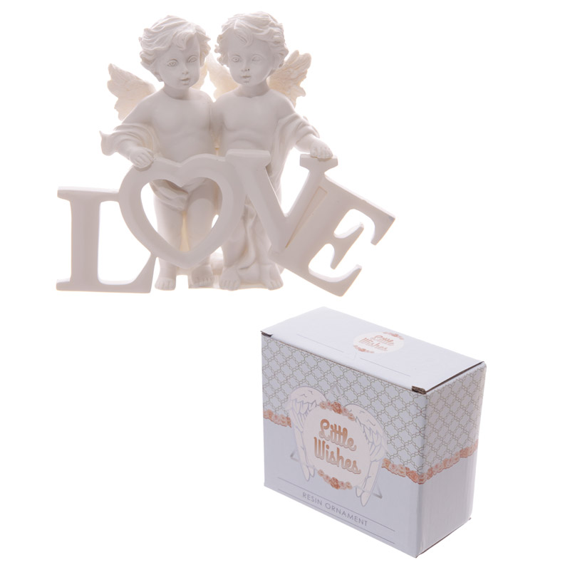 CHE82_001 Cute LOVE Letters Cherub Couple - Image 1