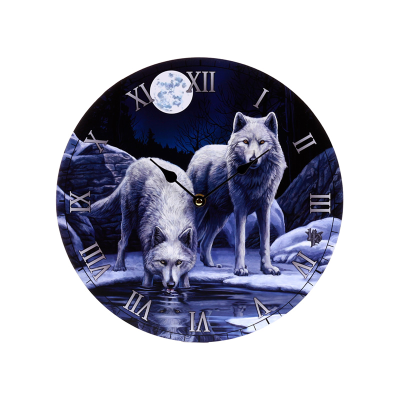 CLCK31_001 Wall Clock - Lisa Parker Warriors of Winter Wolf - Image 1
