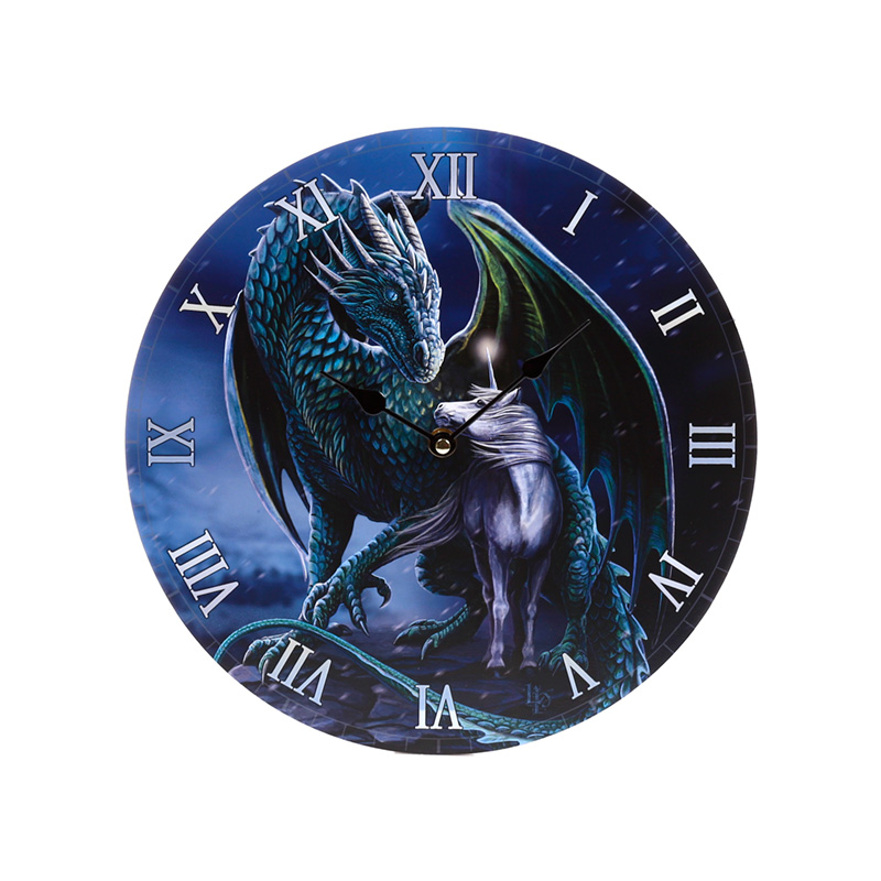 CLCK33_001 Wall Clock - Lisa Parker Protector of Magick Dragon & Unicorn - Image 1