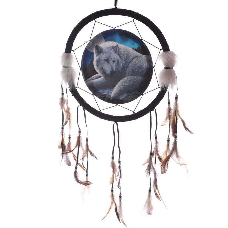 DCPA02T_001 Dreamcatcher (Medium) - Lisa Parker Guardian of the North Wolf - Image 1