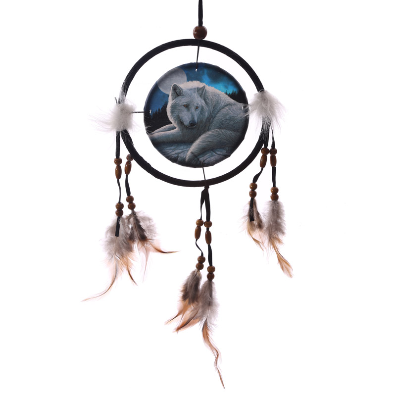 DCPA06T_001 Dreamcatcher (Small) - Lisa Parker Guardian of the North Wolf - Image 1