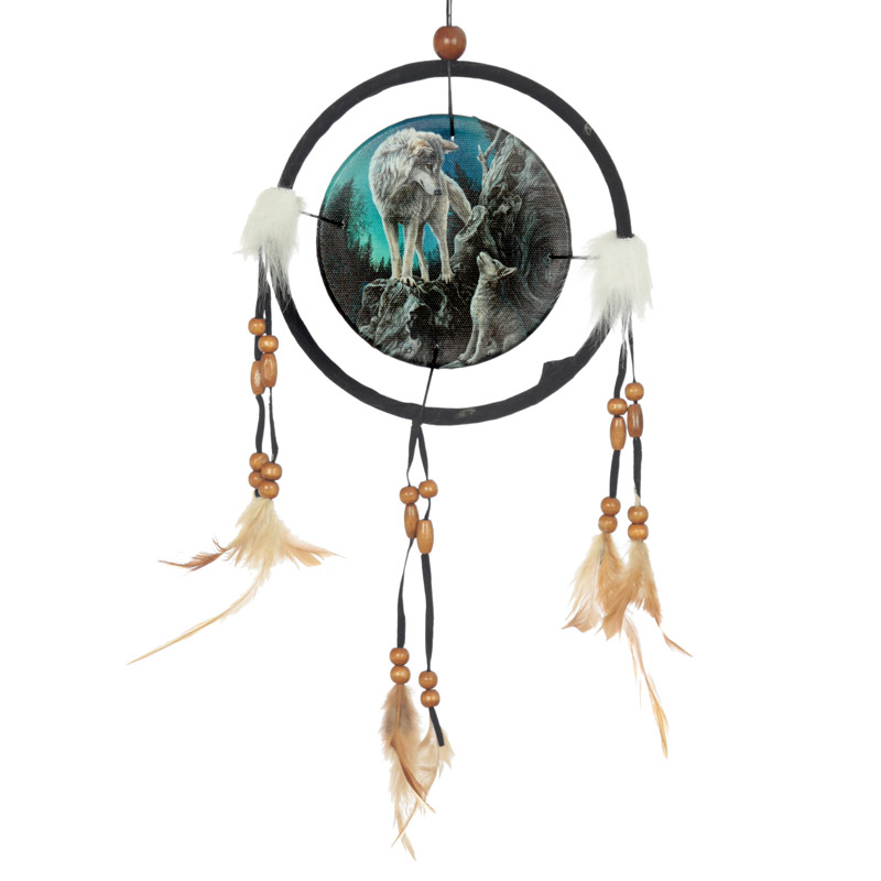 DCPA06X_001 Dreamcatcher (Small) - Lisa Parker Guidance Wolf - Image 1