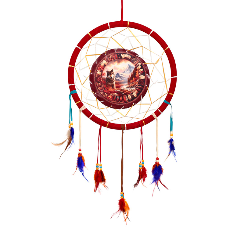 DCPB02T_001 Dreamcatcher (Medium) - Autumnal Wolf - Image 1