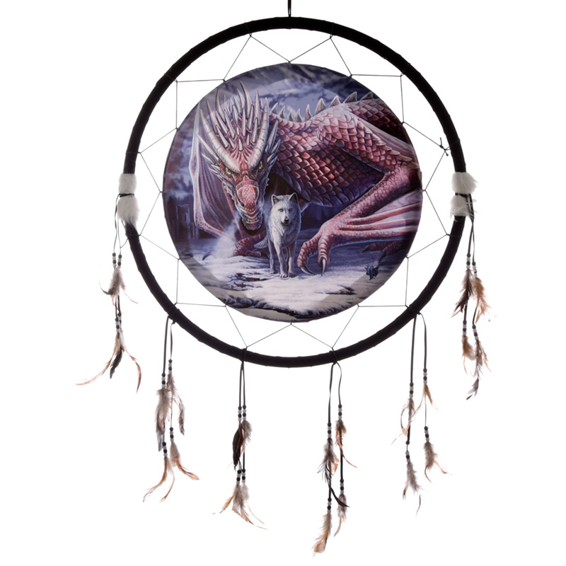 DCPB04M_001 Dreamcatcher (Large) - Lisa Parker Alliance Dragon & Wolf - Image 1