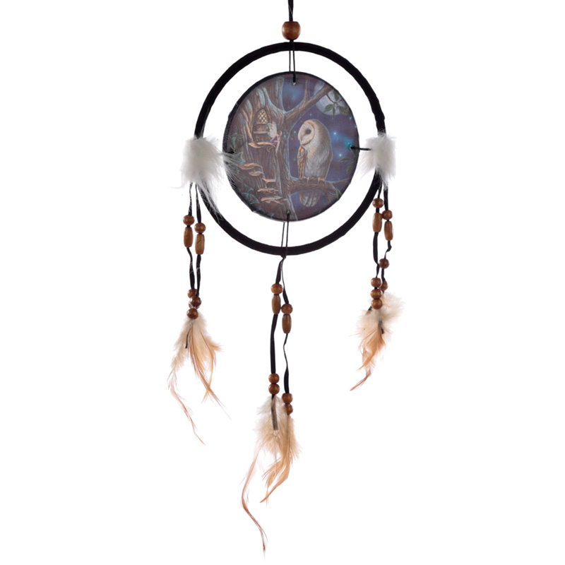 DCPB06L_001 Dreamcatcher (Small) - Lisa Parker Fairy Tales Owl & Fairy - Image 1