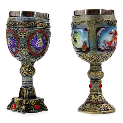 Decorative Goblet - Celtic Painted Effect Dragon