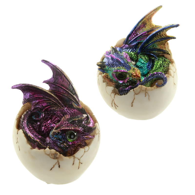 DRG418_001 Futuristic Fantasy Nightmare Dragon Figurine - Image 1