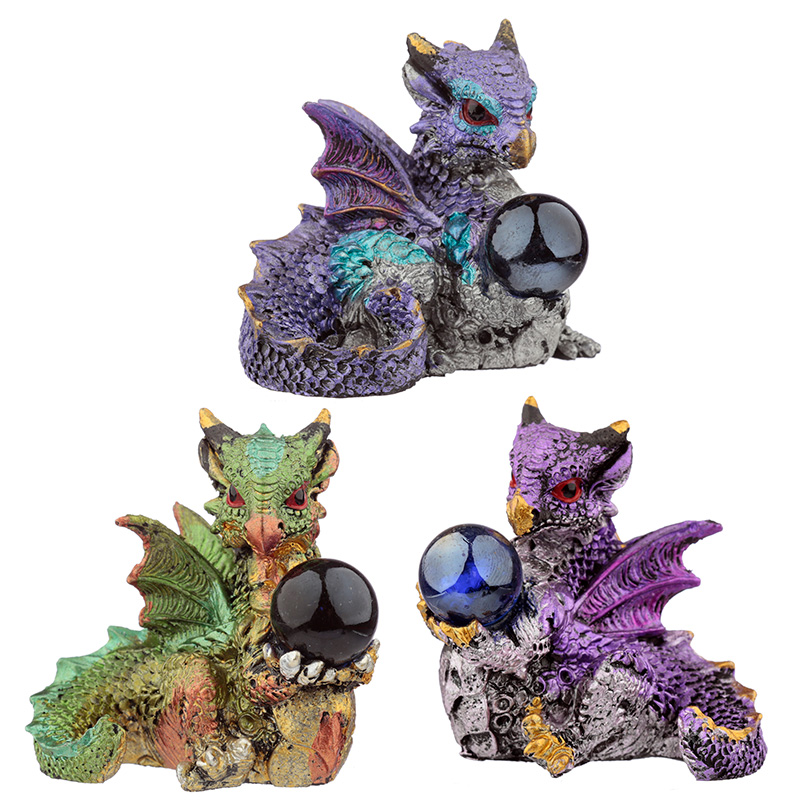 DRG450_001 All Seeing Orb Elements Dragon Figurine - Image 1