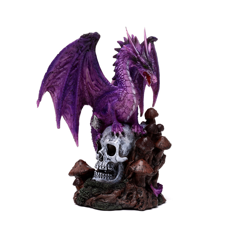 DRG562_001 Enchanted Nightmare Dragon - Amethyst Spirit of the Forest Skull - Image 1