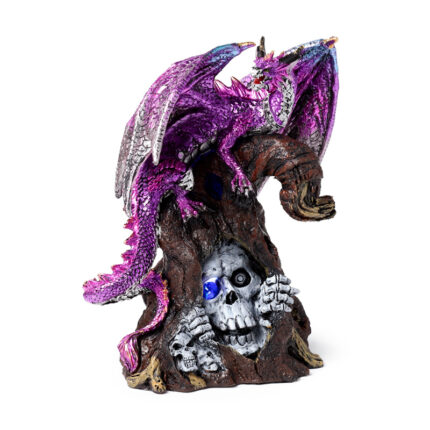 Dark Legends LED Dragon - Keeper of the Death Gate Amethyst Dragon