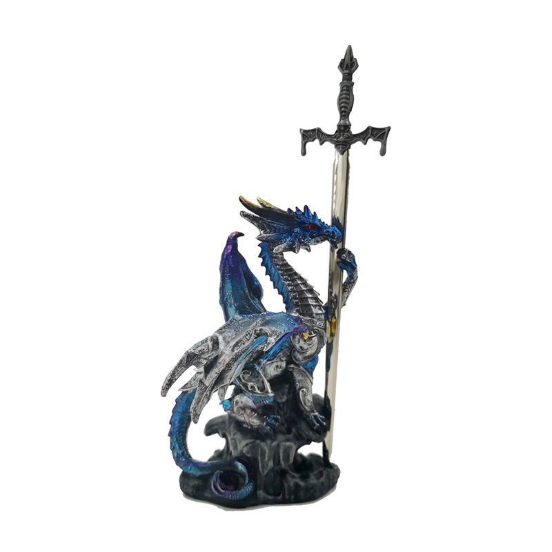 DRG585_001 Dark Legends Dragon - Protector of the Night Dragon with Sword - Image 1
