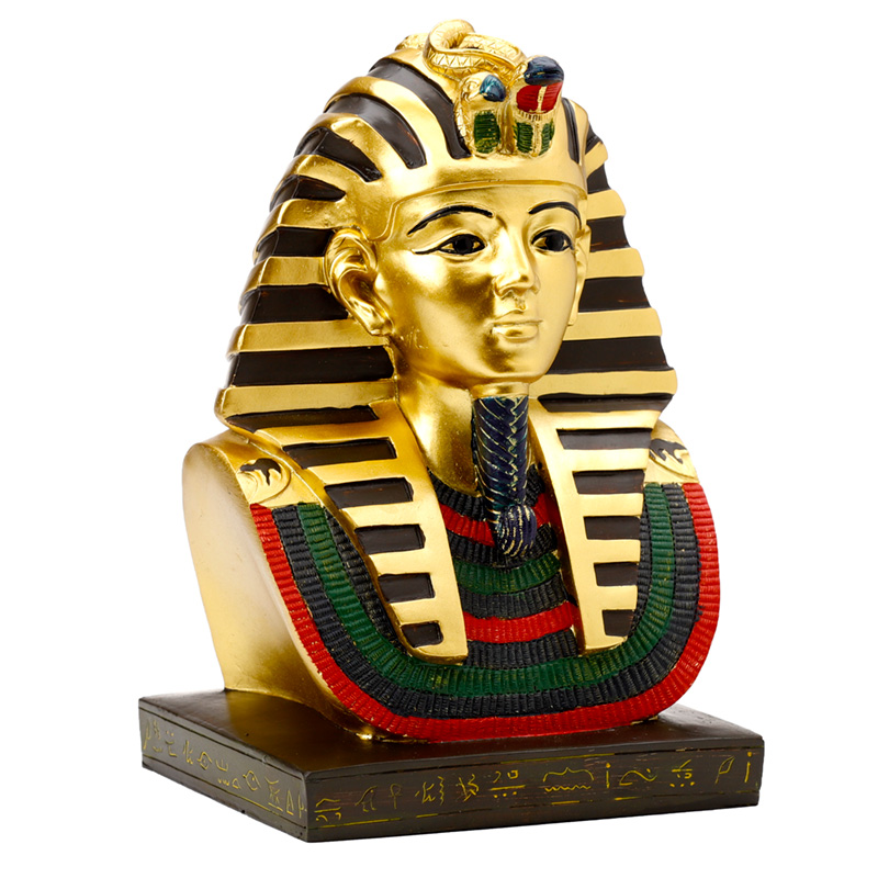ES25_001 Decorative Gold Egyptian Tutankhamen Bust - Image 1
