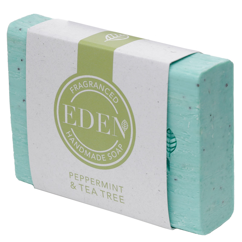 ESOAP14_001 Eden Handmade Soap Bar Peppermint & Tea Tree - Image 1
