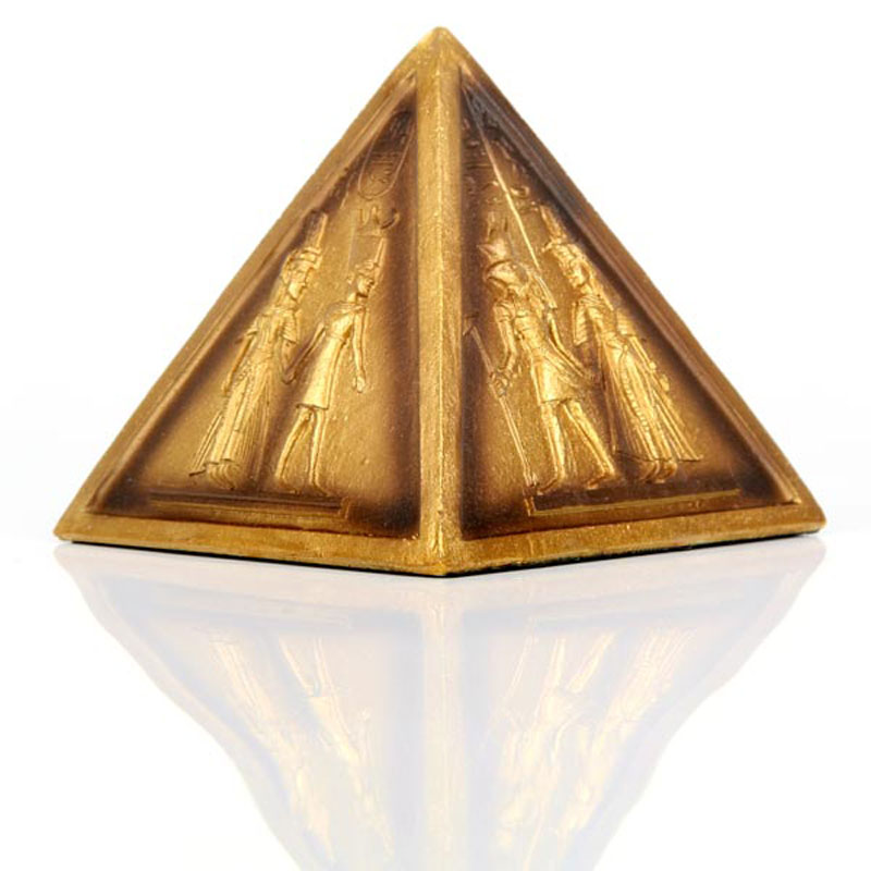 ESP07_001 Decorative Gold Egyptian Pyramid Ornament - Image 1