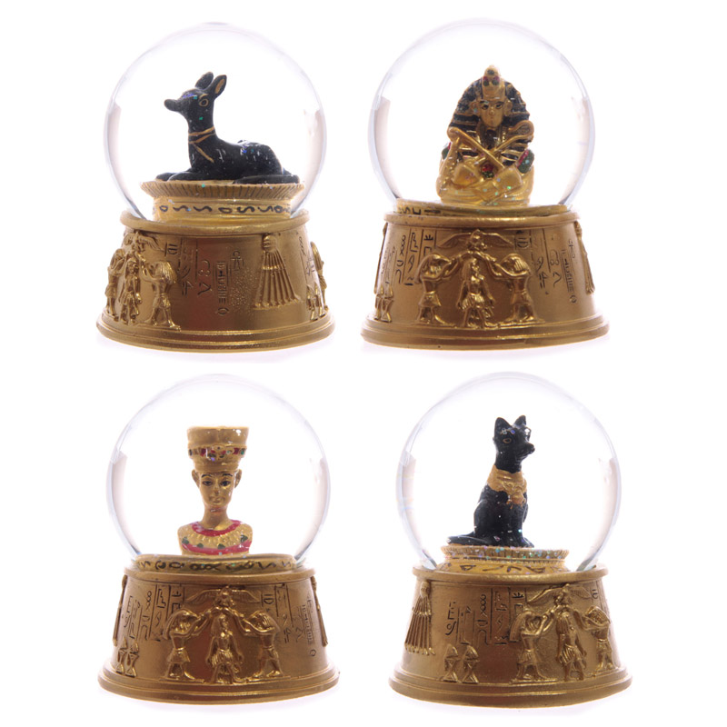 ESP16_001 Decorative Gold Egyptian Waterball Snow Globe - Image 1