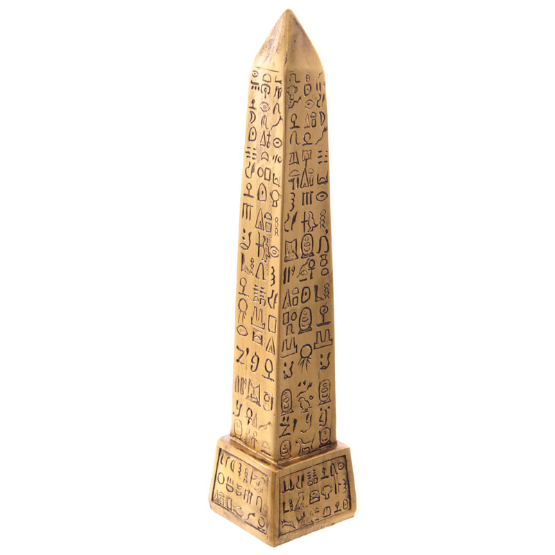 ESP19_001 Decorative Gold Egyptian Obelisk Ornament - Image 1