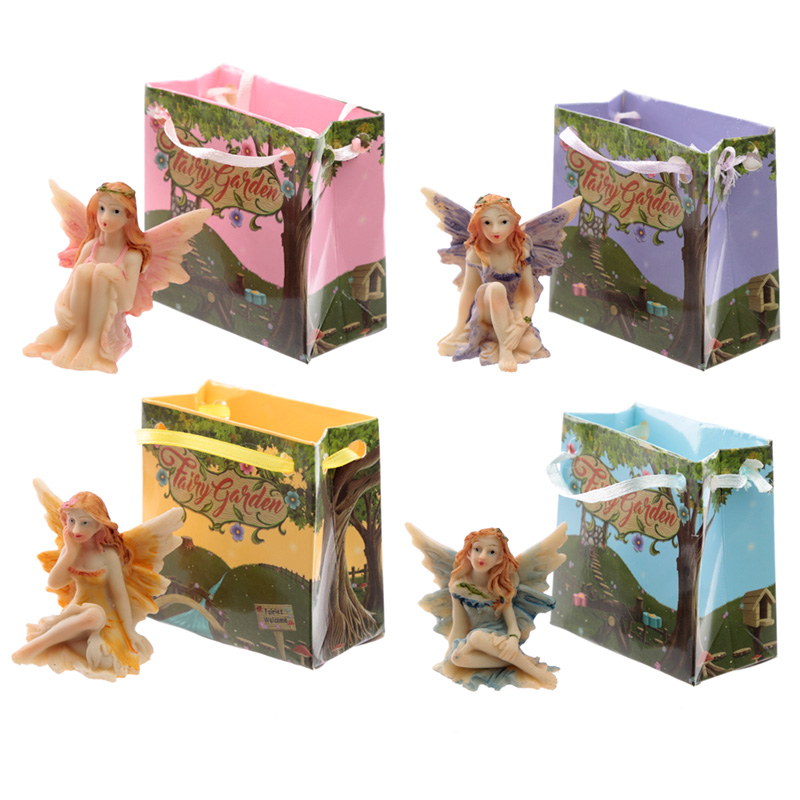FY442_001 Cute Mini Garden Flower Fairy Figurine in a Gift Bag - Image 1