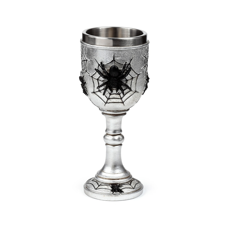 GOTH60_001 Decorative Goblet - Spider Web - Image 1