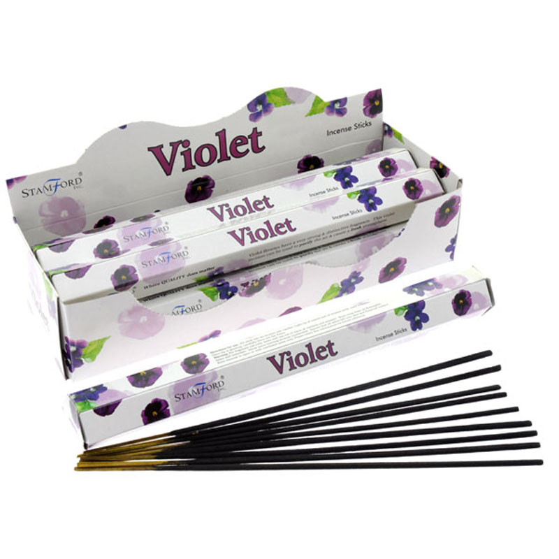 INC222_001 Stamford Hex Incense Sticks - Violet - Image 1