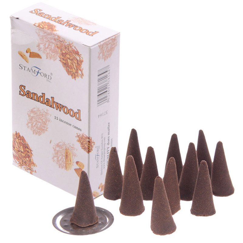 INC225C_001 Stamford Hex Incense Cones - Sandalwood - Image 1