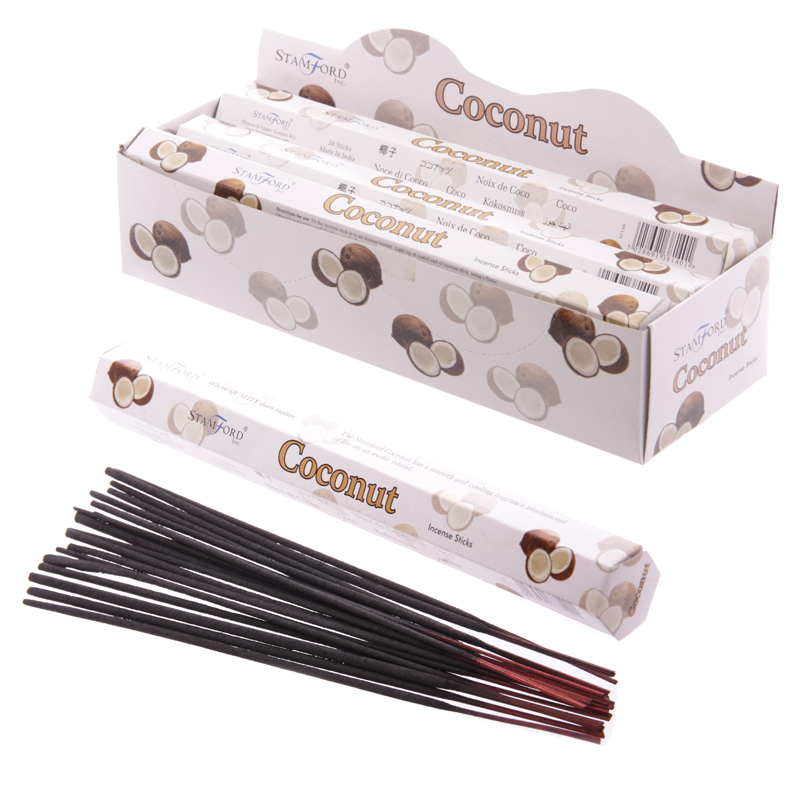 INC304_001 Stamford Hex Incense Sticks - Coconut - Image 1