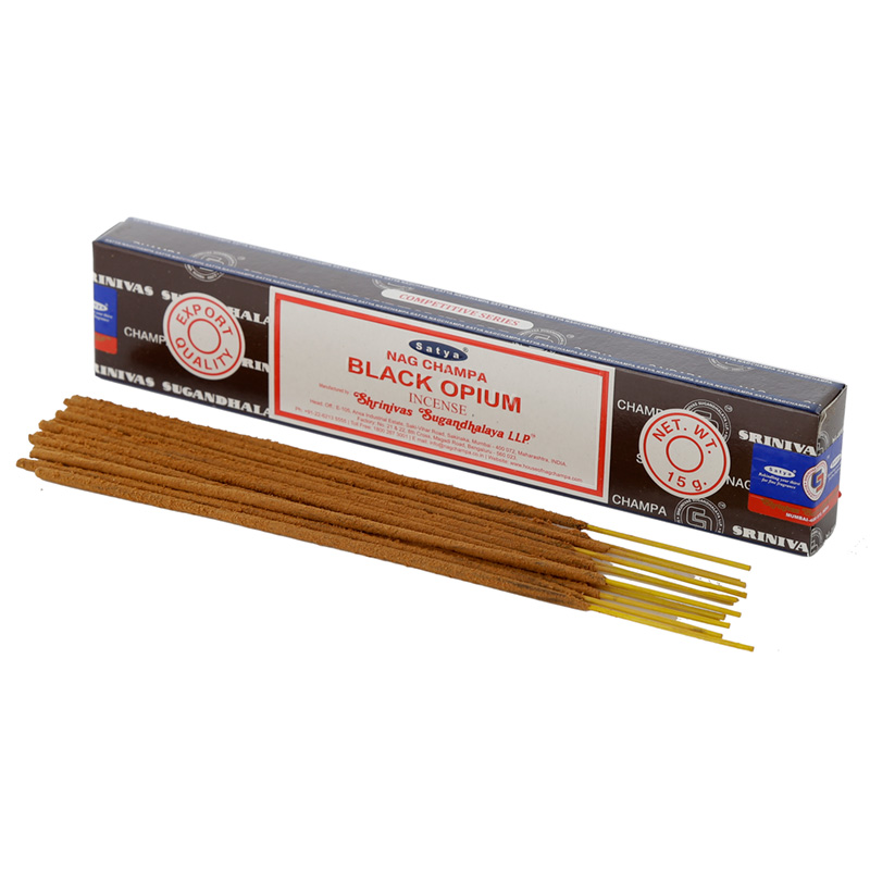 INC619_001 Nag Champa Sayta Black Opium Incense Sticks - Image 1