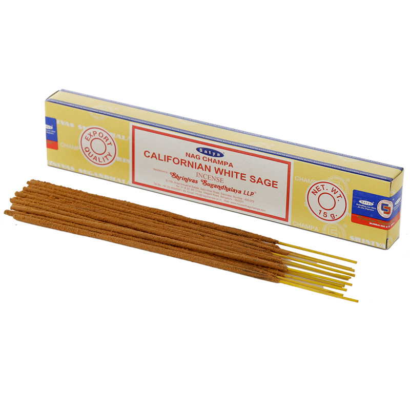 INC643_001 Nag Champa Sayta VFM Californian White Sage Incense Sticks - Image 1