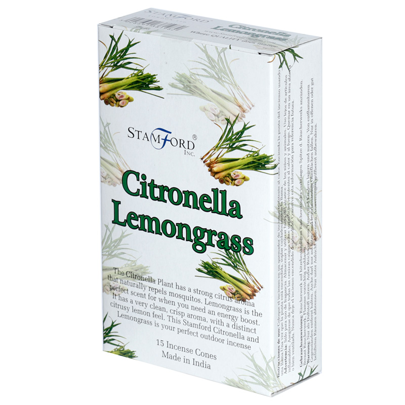 INC660_001 37198 Stamford Incense Cones - Citronella & Lemongrass - Image 1