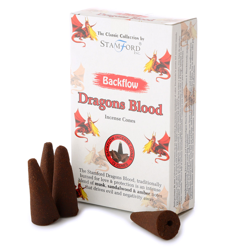 INC664_001 Stamford Backflow Incense Cones - Dragon Blood - Image 1
