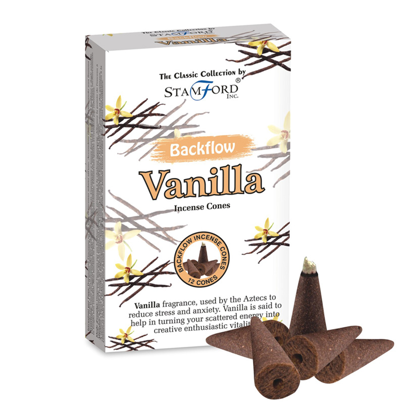INC671_001 Stamford Backflow Incense Cones - Vanilla - Image 1
