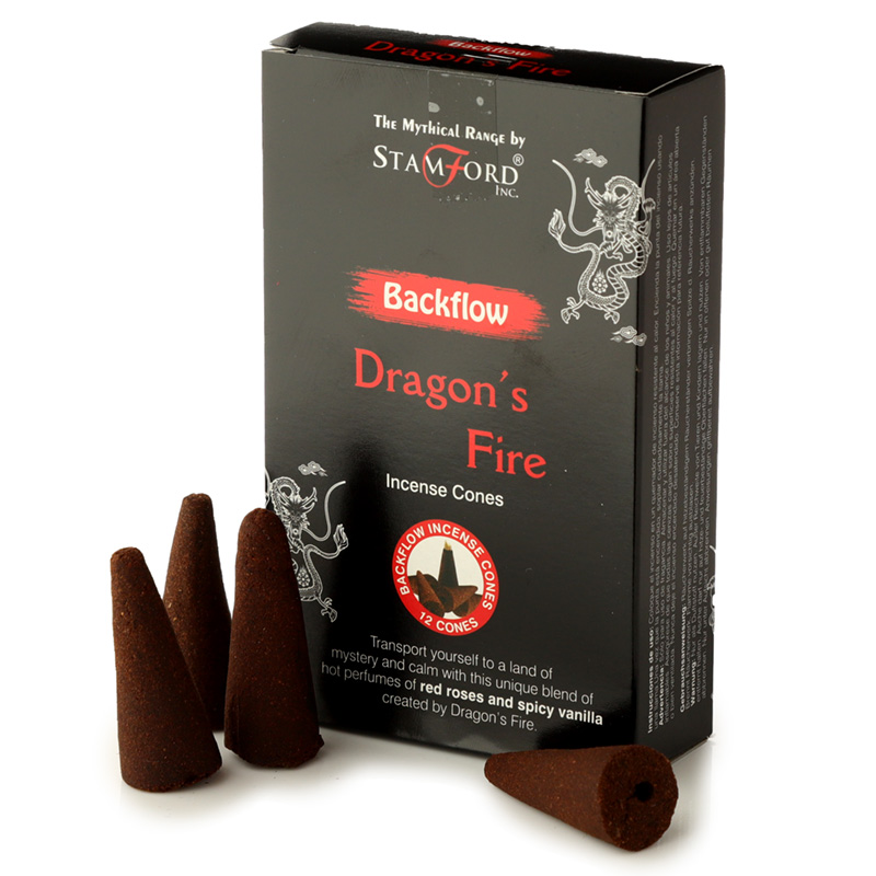 INC680_001 Stamford Backflow Incense Cones - Dragons Fire - Image 1