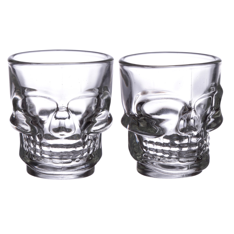 JAR74_001 Shot Glass Set of 2 - Skulls (60ml) - Image 1