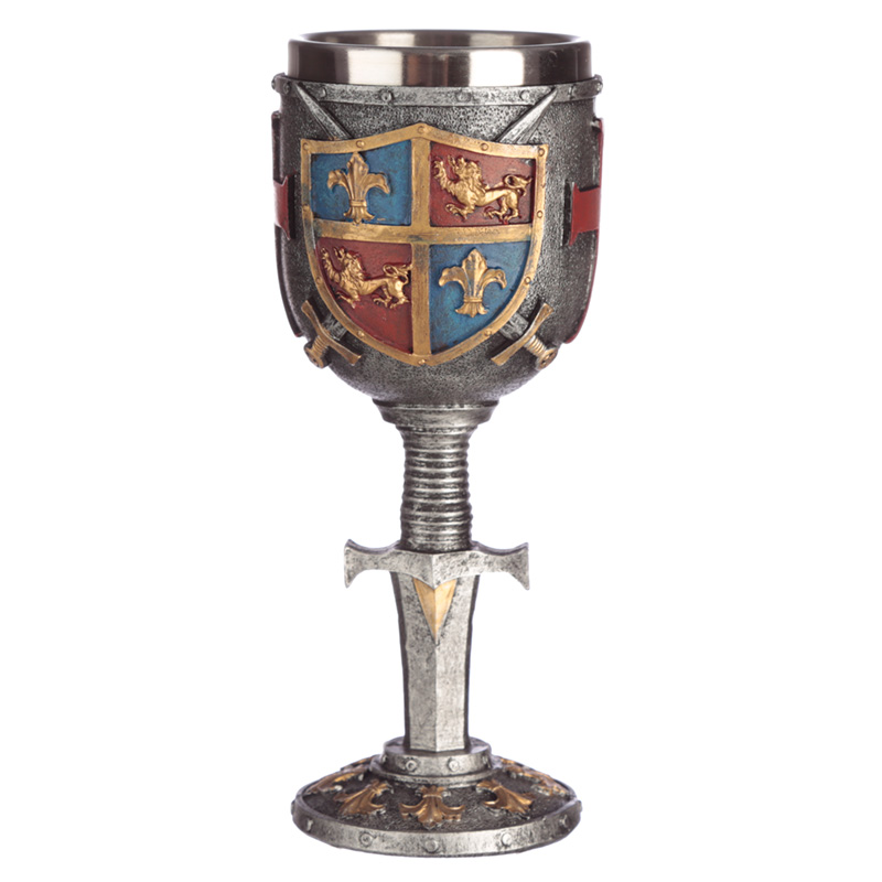 KN188_001 Decorative Goblet - Coat of Arms & Sword - Image 1