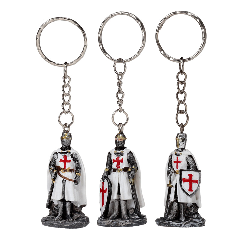 KN224_001 Novelty Keyring - Crusader Knight Defender - Image 1