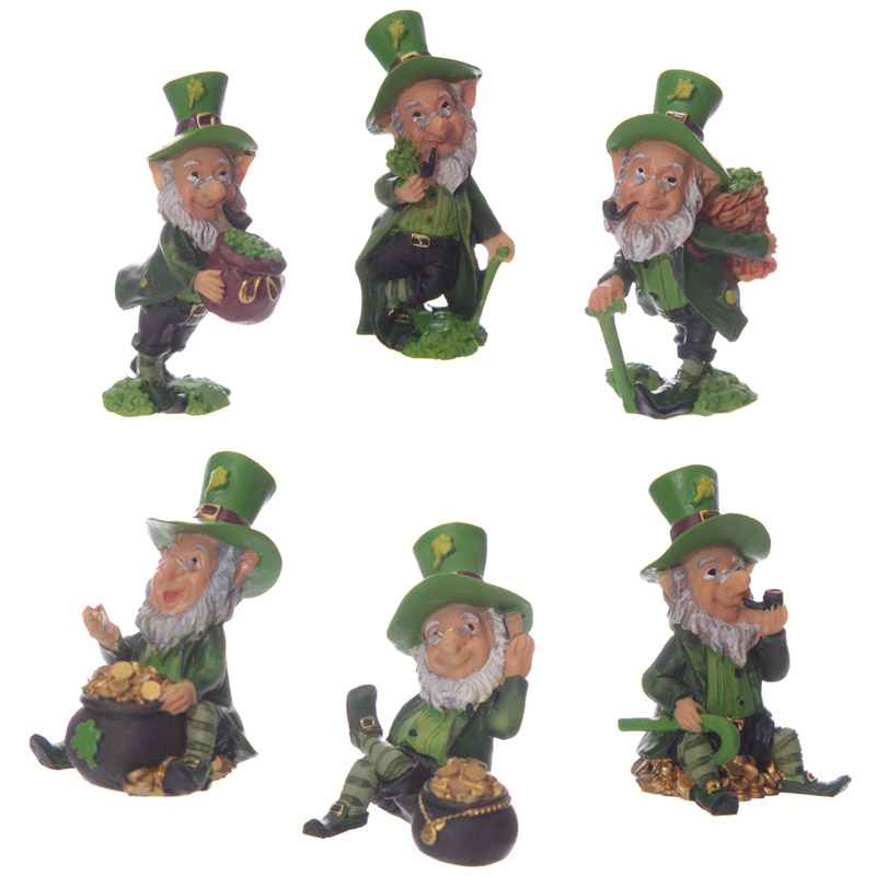 LEPR01_001 Fun Collectable Lucky Leprechaun Figurines - Image 1