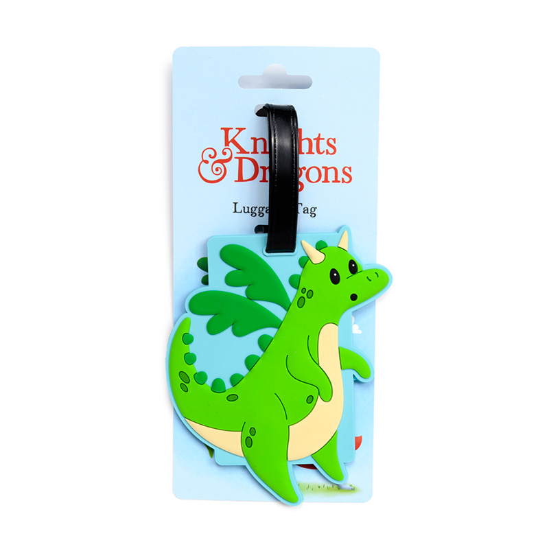 LUT45_001 PVC Luggage Tag - Knights & Dragons - Image 1