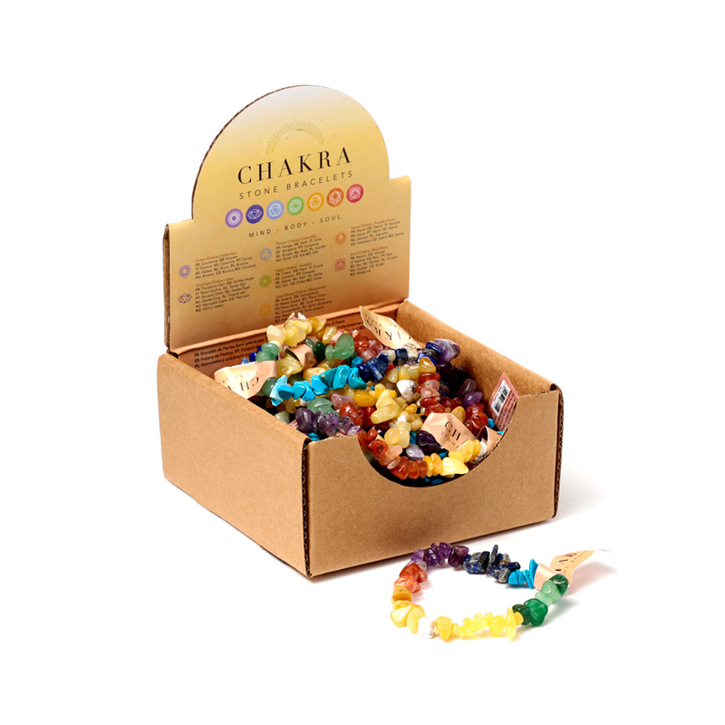 MIN33_001 Gemstone Bracelet - Chakra Stones - Image 1