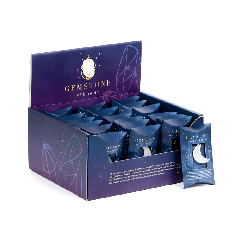 MIN52_001 Gemstone Pendant - Moon - Image 1