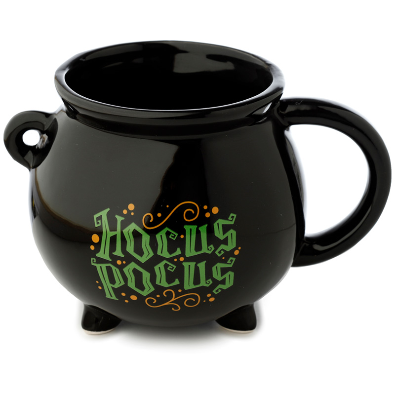 MUG409_001 Novelty Shaped Ceramic Mug - Hocus Pocus Black Cauldron - Image 1