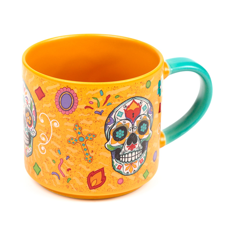 MUG468_001 Large Porcelain Mug - Day of the Dead - Image 1