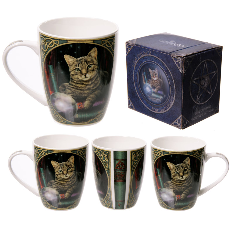 MULP24_001 Porcelain Mug - Lisa Parker Fortune Teller Cat - Image 1