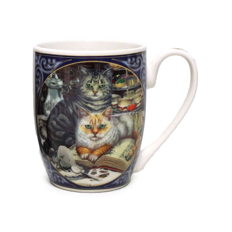 MULP63_001 Porcelain Mug - Lisa Parker Brewed Prophecies Cat - Image 1