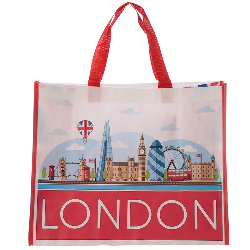 NWBAG52_001 Durable Reusable Shopping Bag - London Icons - Image 1