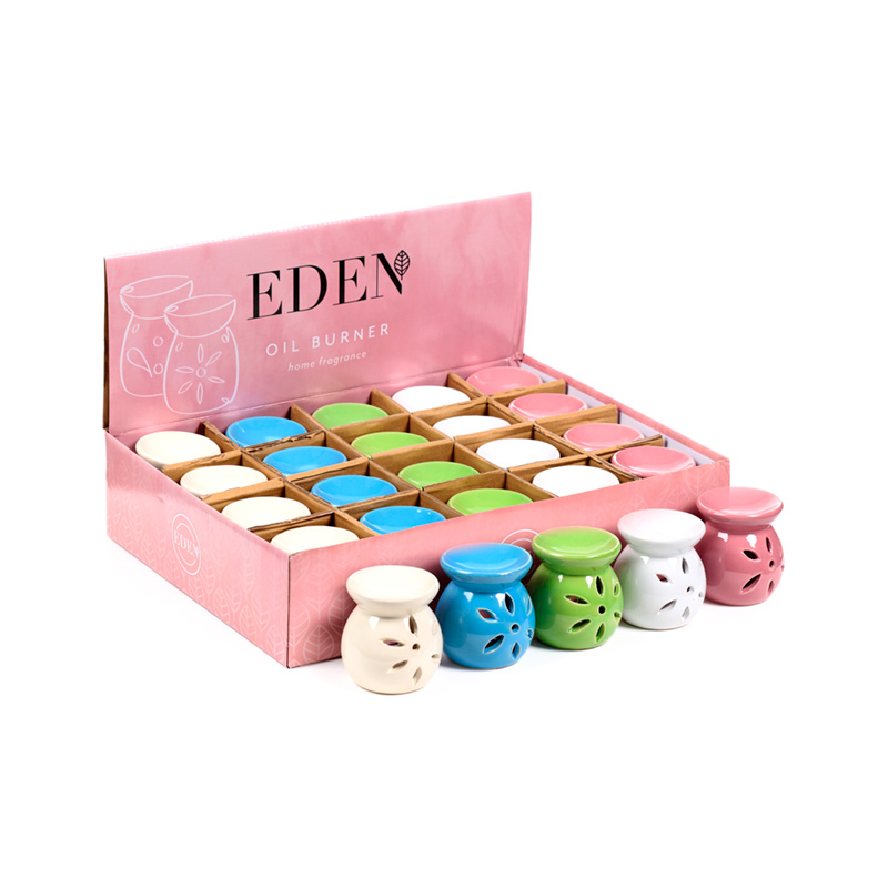 OB163_001 Simple Coloured Cut Out Design Ceramic Oil Burner - Image 1